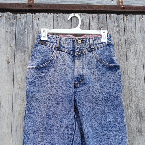 Vintage Lee 90s Stone Wash Jeans Women's Sz 26 High Rise Tapered Leg V Front - Picture 2 of 5